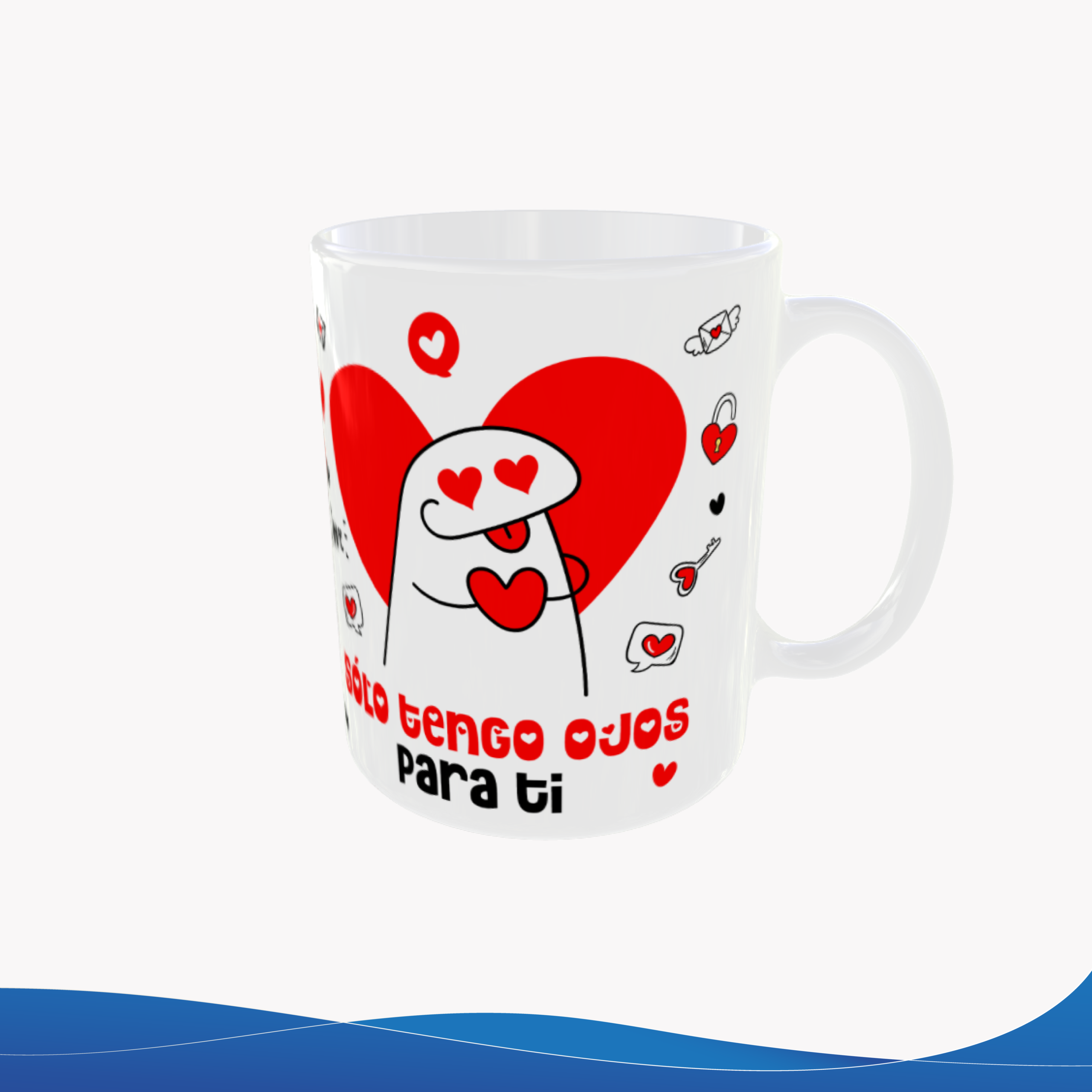 Taza 11oz Flork Enamorados "Sólo tengo ojos para ti" – ID TU029 - Imagen 3