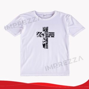 Camiseta Unisex – ID CU021 "Cruz con Versículos"
