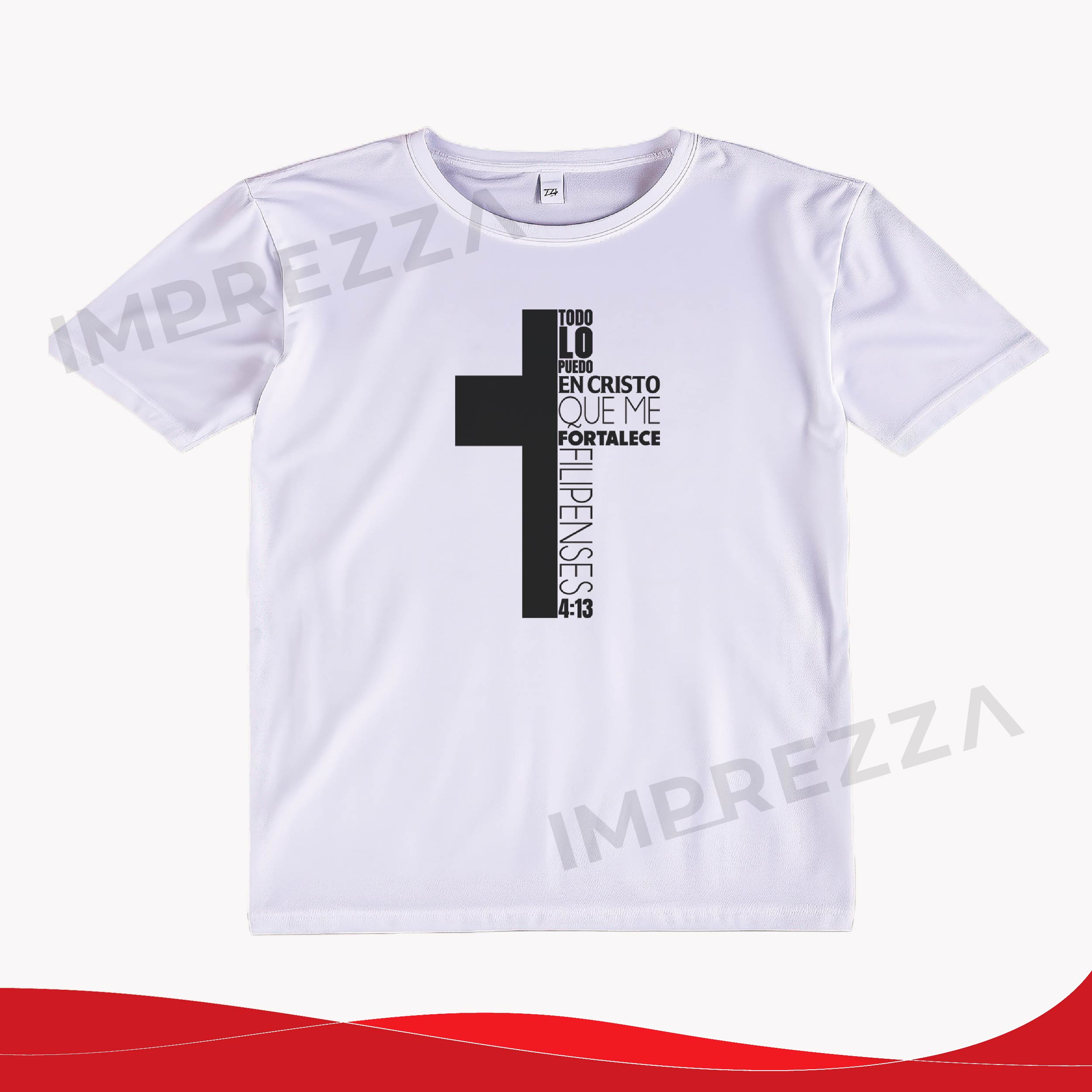 Camiseta Unisex – ID CU027 "Cruz Tipográfica"