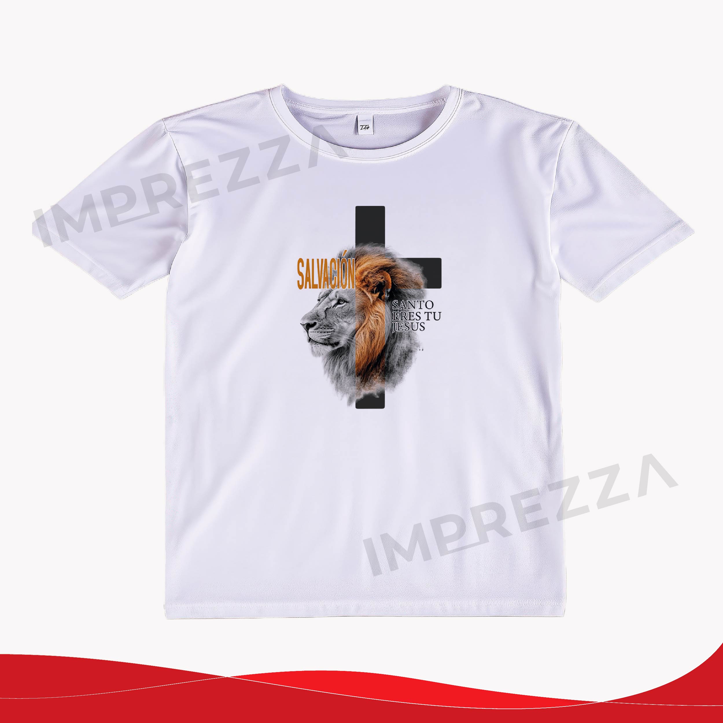 Camiseta Unisex – ID CU033 "Cruz con Rostro de León"